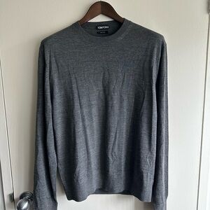 Tom Ford Charcoal Virgin Wool Crewneck Sweater